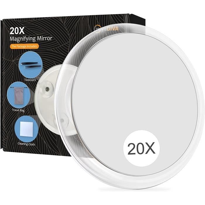 Miroir De Poche,Miroir Grossissant à Ventouse HOCup,maquillage Mural