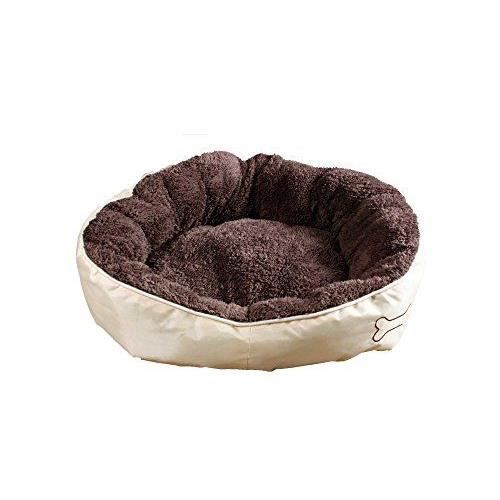 Chipz Lit rond pour chien Coussin beige 52 x 46 x 18&nbsp cm
