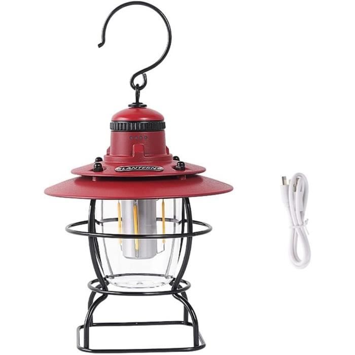 Lanterne De Camping Marlboro Unlimited Gear - Halogène Avec Poignée - Rouge - Neuve