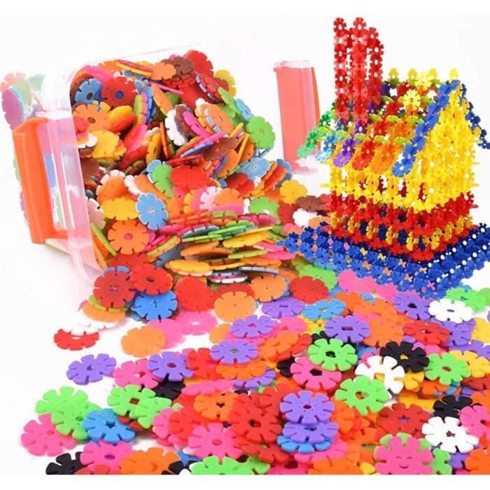 Jouets d activite et de developpement Enfant 500pcs Blocs Briques Jeux de Construction DIY Emboitement Plastique Disque 143306 Cdiscount Jeux Jouets