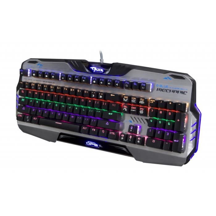 Clavier Mécanique Gamer – E-BLUE – EKM729BGFR-IU – Rétroéclairé – 12 touches multimédia – AZERTY