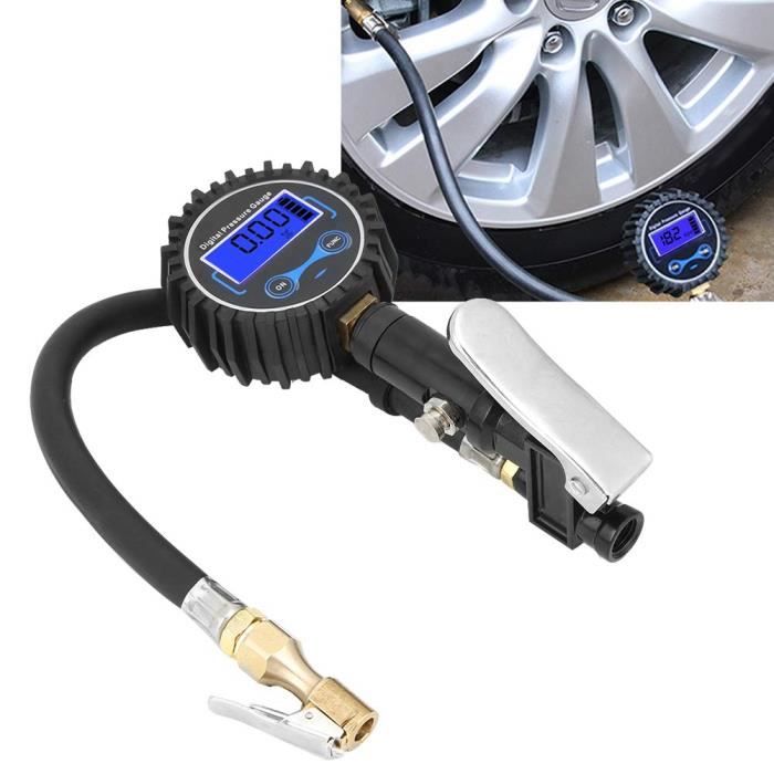 Jauge De Gonfleur De Pneu Portable - Tuyau Connecteur Universel - Auto
