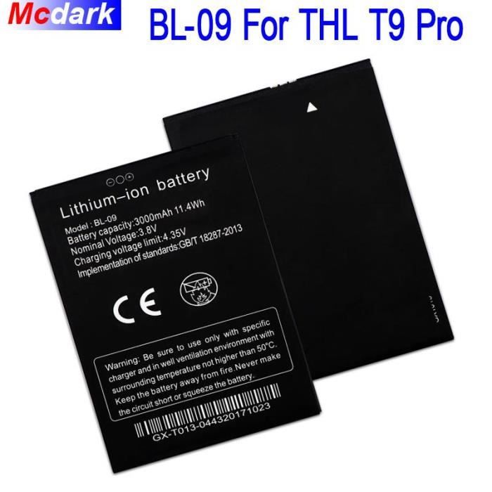 thl THL T9 PRO BL-09 3000mAh Batterie interne de remplacement 