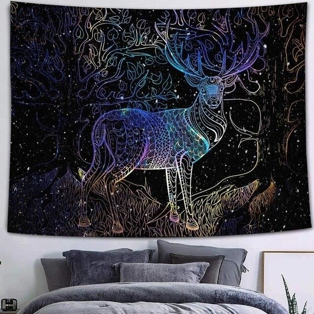 Tapisserie UV Psychédélique – Anahart Lab – Toile De Fond Fluorescente – Art Fantastique – Neuve