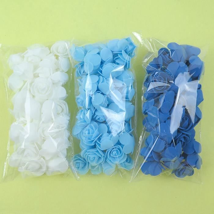Mini Têtes De Roses Artificielles En Mousse - Lot De 500 - Pour Décoration Mariage, DIY, Cheveux - 3,5 Cm