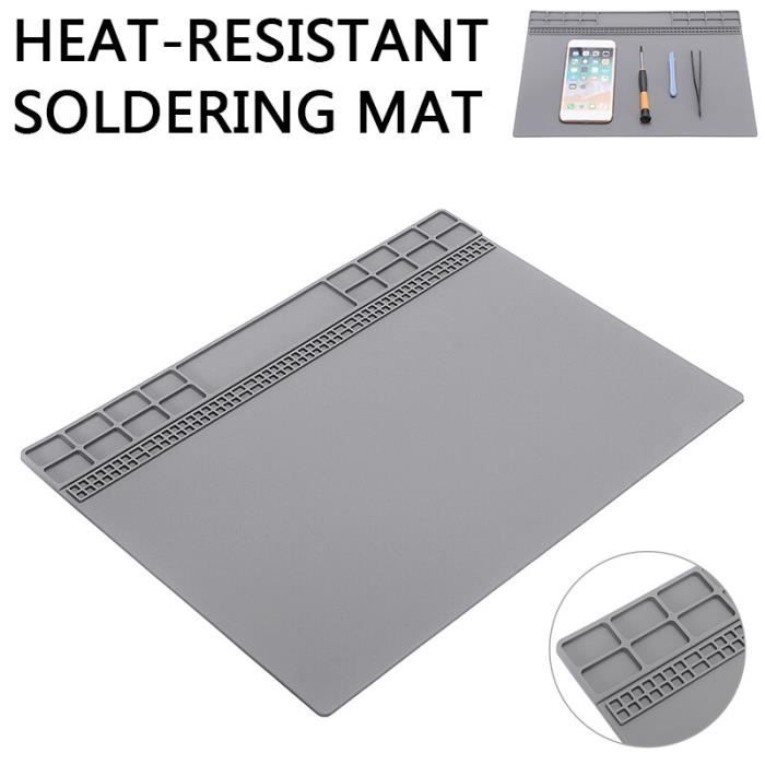 Tapis pour réparation et soudure antistatique avec compartiment - vert