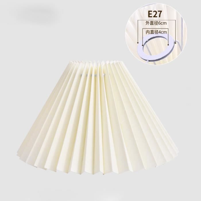 KALANKA-Abat Jour, E27 Abat Jour Plissé En Papier De Riz Lampe De Table Anti Eblouissante Pour La Maison La Salle D Etude Le Bureau La Chambre D Enfant Et Le Salon