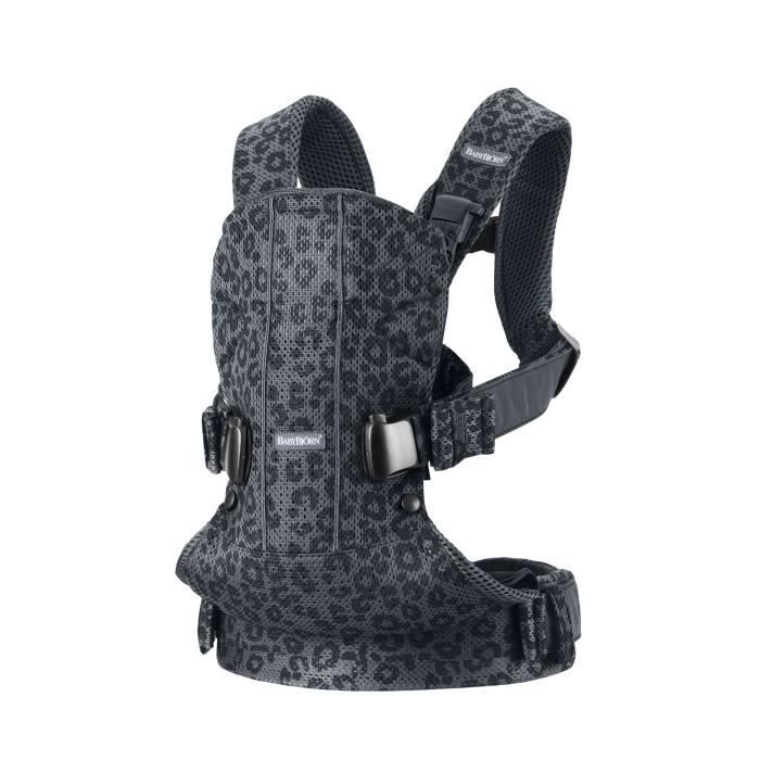 Porte-bébé ergonomique BABYBJÖRN One Air - 3D Mesh - Anthracite/Léopard - Portage de 0 à 3 ans