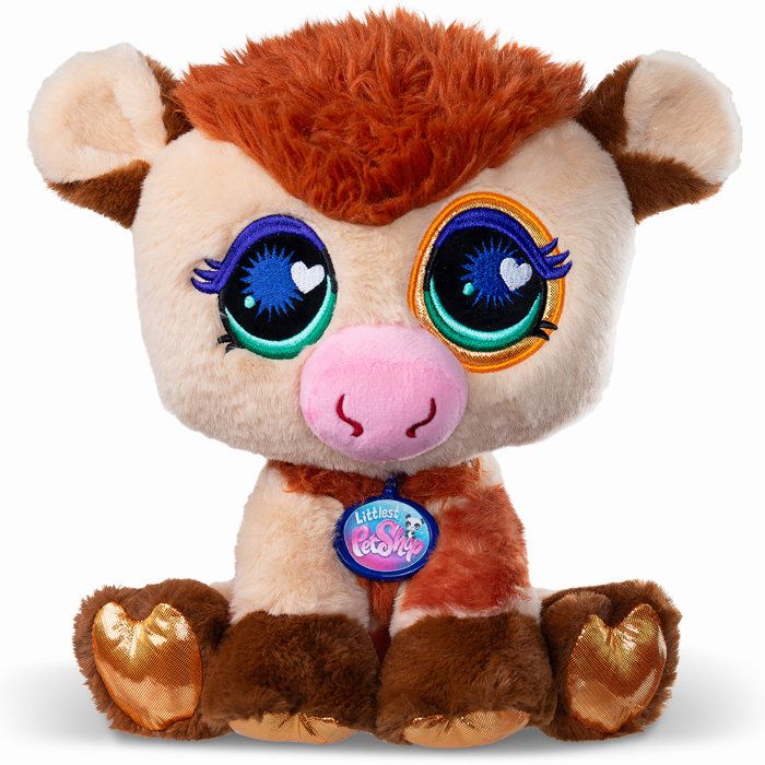 Peluche Vache Littlest Petshop Deluxe – 25 cm, Yeux Brodés Multicolores - vue 10