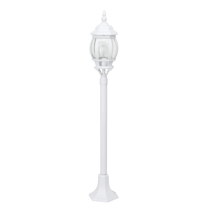 BRILLIANT - ISTRIA Potelet extérieur - coloris blanc - aluminium/verre E27 1x60W