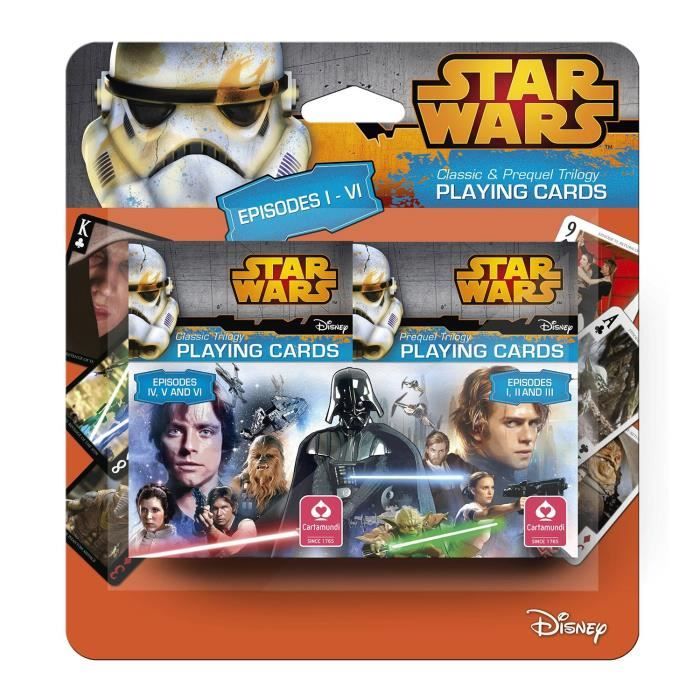 Jeu de cartes Star Wars 2 x 54 cartes aille Unique Coloris Unique Cdiscount Jeux Jouets