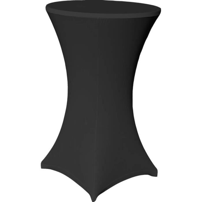 EXKLUSIV HEIMTEXTIL Housse Stretch Table Bistrot Mange-Debout - Anthracite - Ø 60-65 Cm X H 110-120 Cm