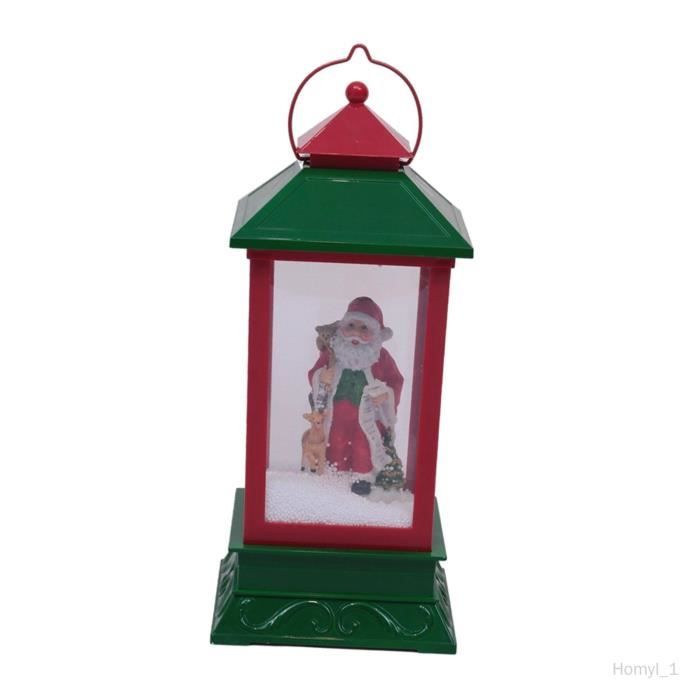 Boule à Neige De Noël Avec Sapin – Base Rouge, Dôme Plastique Incassable – Décoration Festive