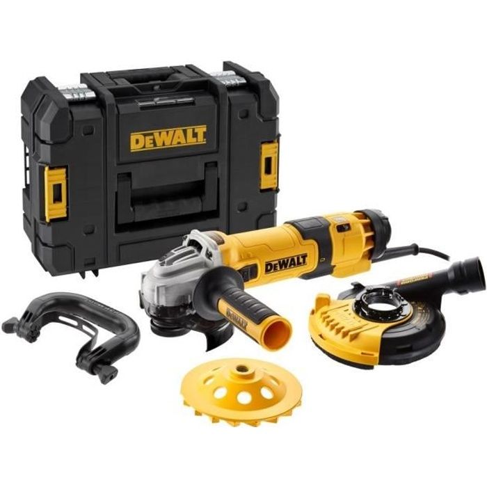 Meuleuse 125mm + Disque a surfacer + carter d'aspiration en coffret T STAK DEWALT DWE4257KT
