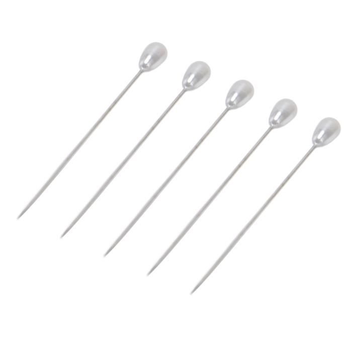 100 épingles Tête Perle Larme 55mm - Pour Couture, Bijoux DIY, Décorations, Corsage, Noir