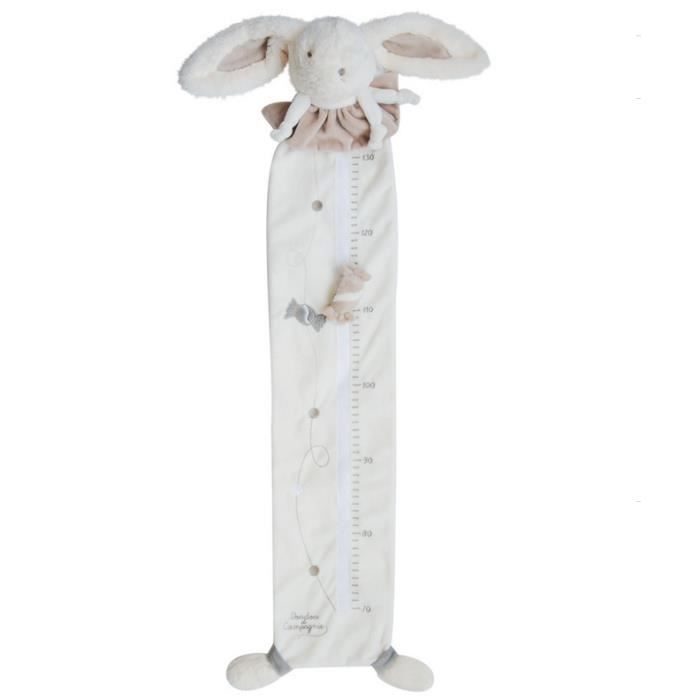 Doudou Et Compagnie Toise Lapin Bonbon Blanc Et Taupe Jusqu A 130 Cm Chambre Bebe Fille Ou Garcon Cdiscount Puericulture Eveil Bebe