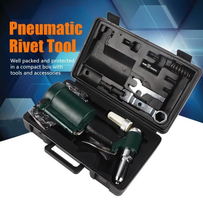 Pistolet à rivets pneumatique hydraulique automatique 2.4-4.8mm (vert) -  DRFEIFY - HB0038 - Cdiscount Bricolage
