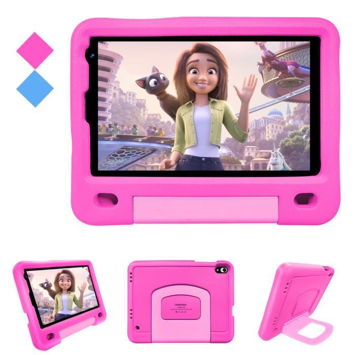 Tablette Pour Enfants, Écran Hd 7 Pouces Avec Étui En Silicone (Quad