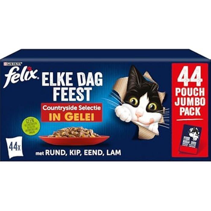 Meilleurs prix pour Alimentation pour chat - FELIX - Chaque Jour Fête - 44x85g - 100% complet et équilibré - Sans arômes artificiels