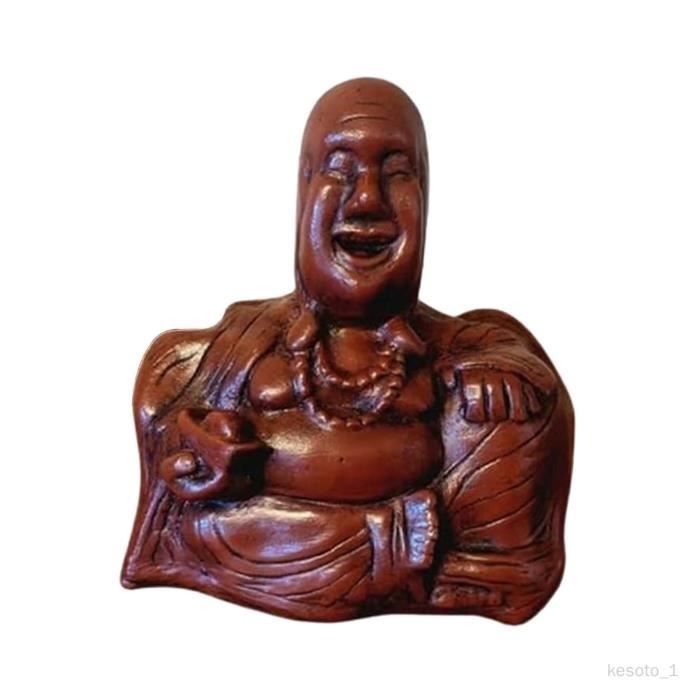 2 Mini Statues Bouddha En Laiton Assis - 2.9x2.1cm - Déco Bureau, Porte-bonheur, Cadeau - 12
