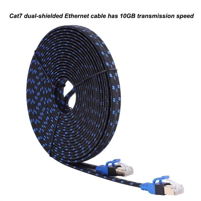 GP281 Chat 5e Plat Réseau Ethernet Lan Câble Gris 10 Mètres