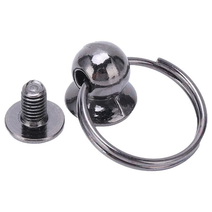 TMISHION Rivet à Tête Ronde Avec Anneaux De Traction 20pcs Cuir