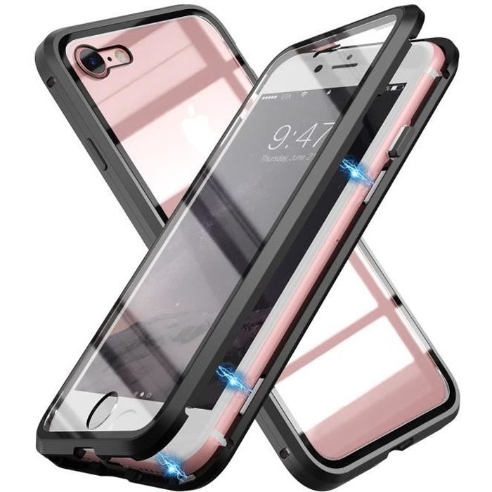 Grandever Coque Iphone 7 8 Adsorption Magnetique Verre Trempe Bumper Ultra Mince Transparent Anti Rayures Antichoc Dur Cas Noir Cdiscount Telephonie Grandever Coque Iphone 7 8 Adsorption Magnetique Verre Trempe Bumper Ultra Mince Transparent Anti Rayures Antichoc Dur Cas Noir Cdiscount Telephonie