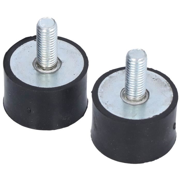 4 Isolateurs Caoutchouc 15x15mm Avec Goujons M5x10mm - Uxcell