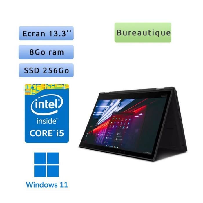 Lenovo Thinkpad Yoga L390 - Windows 11 - i5 8Go 256Go SSD - 13.3 - Webcam - Ordinateur Portable PC Reconditionné - Lenovo reconditionné disponible sur Cdiscount Seconde Vie