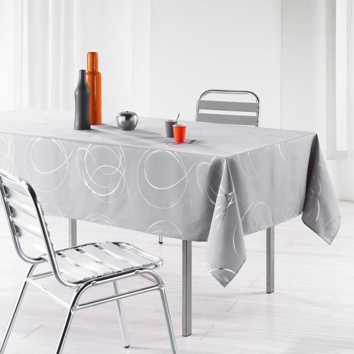Plain noir argent à rayures gris moderne Pvc Vinyle Table Nappe Crème Lignes Nouveau