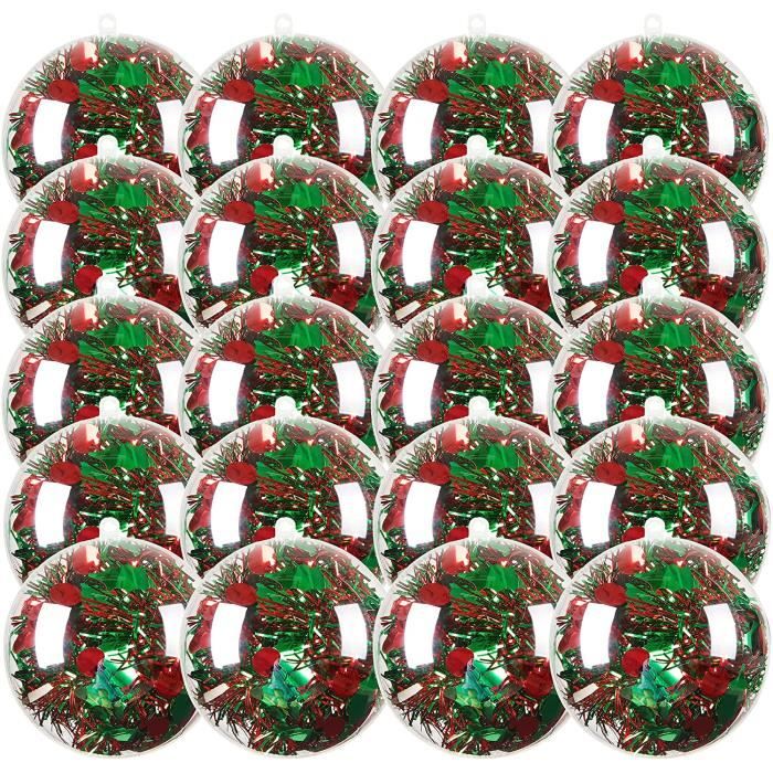 Boule De Noël Limics24 À Remplir Plastique Transparent 5 Cm Ou 10