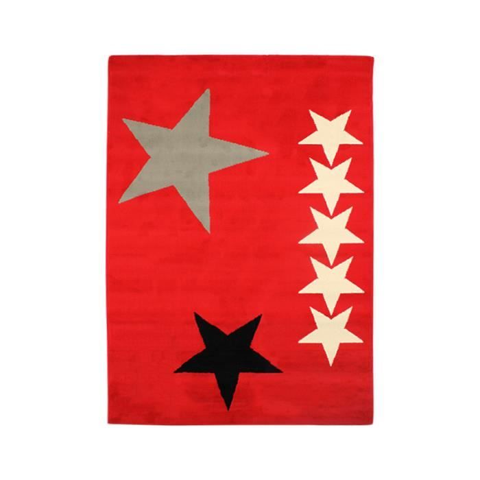 Tapis STARS (133x190cm) Rouge