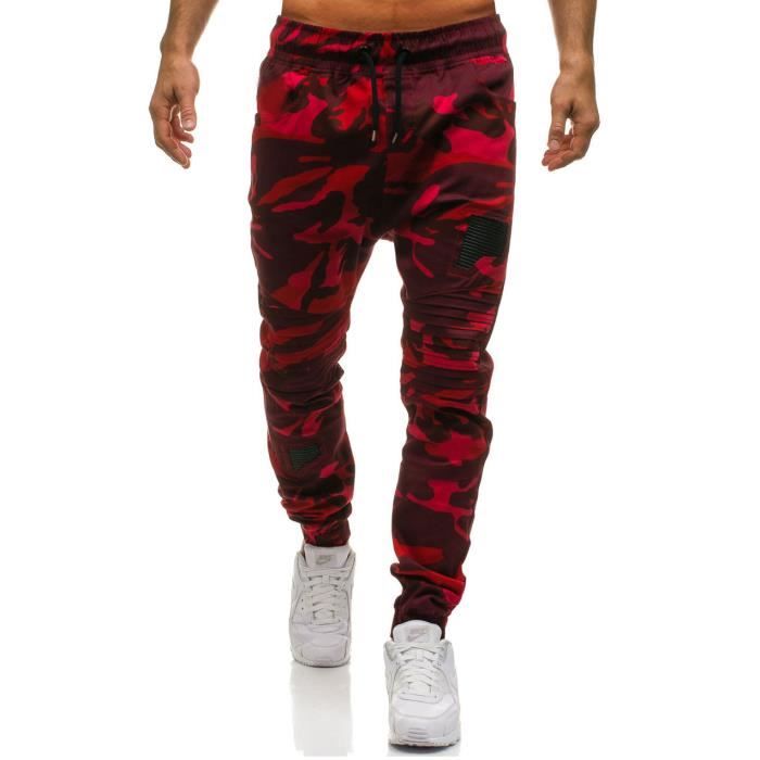Pantalon Cargo Homme,Pantalon de Jogging Sport Homme avec Poches Latérales Grande Taille Pantalon Travail de Loisirs Casual Workout Vêtement Slim de Sport Pantalon Pas Cher