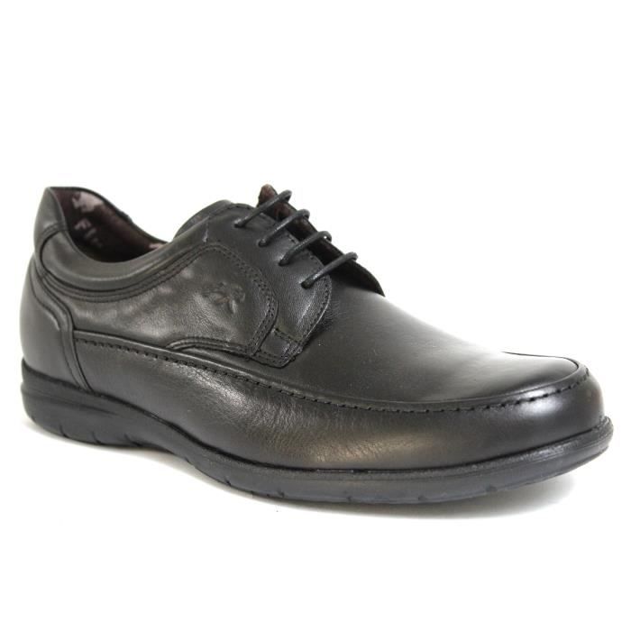 chaussures de ville à lacets en cuir noir pour adulte - marque - modèle - confortable et décontracté