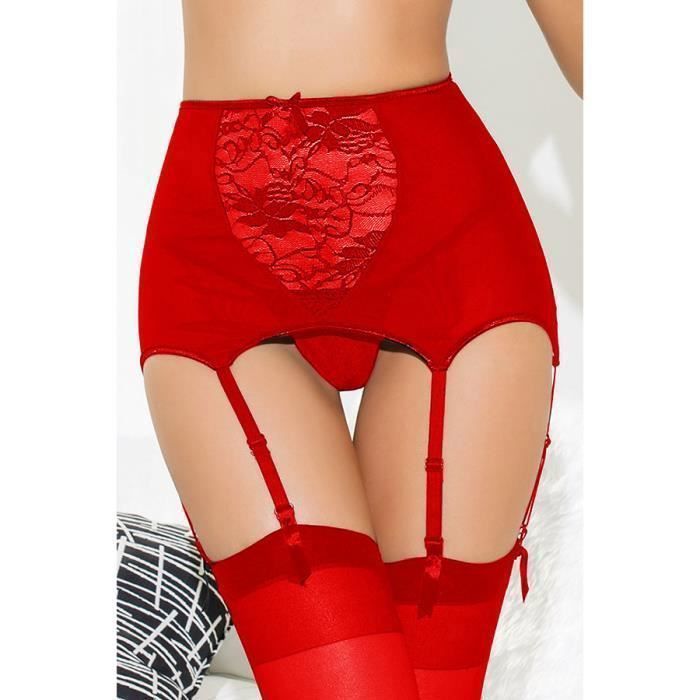 Femme Porte Jarretelle Jarretelles Ensemble Dentelle Jarretières Taille