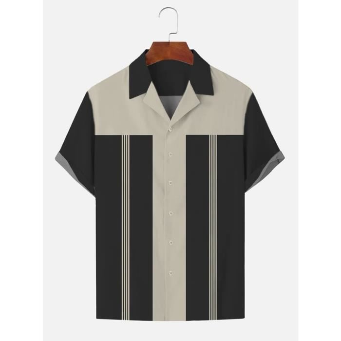 Chemise Hawaïenne marron jaune Moho