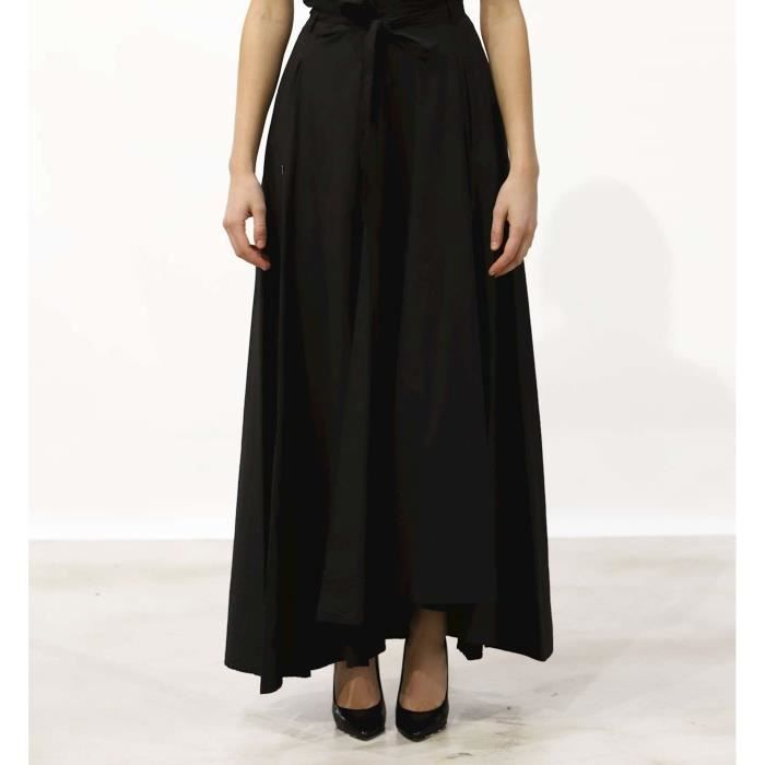 Jupe Longue Noire FRED SUN - Taille 36 - Style évasé En Satin - Occasion Très Bon état - Fabriquée En France