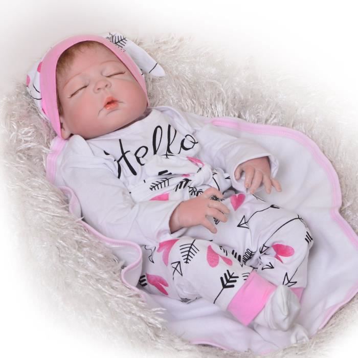 55 Cm Bebe Fille Poupees Doux Silicone Reborn Boneca Brinquedos Bonecas Enfants Cadeaux Du Jour Cdiscount Jeux Jouets