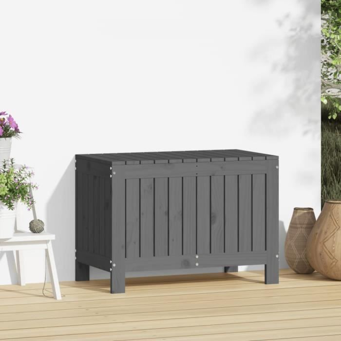 Boîte De Rangement Jardin Gris 171x99x93 Cm - Coffre Acier Galvanisé Robuste