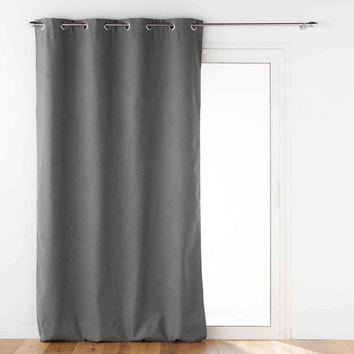 Rideau à Œillets Isolant Jupiter 140x260cm Anthracite