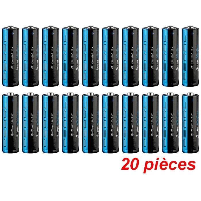 Piles Super Alcalines type AA - Lot de 20