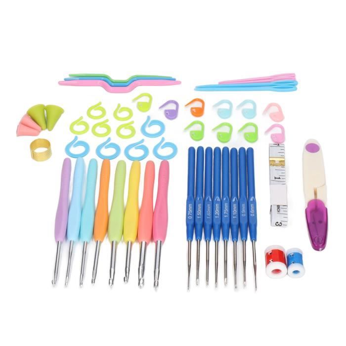 Crochets Ergonomiques Multicolores à Tricoter De 2 à 8 Mm Avec étui De