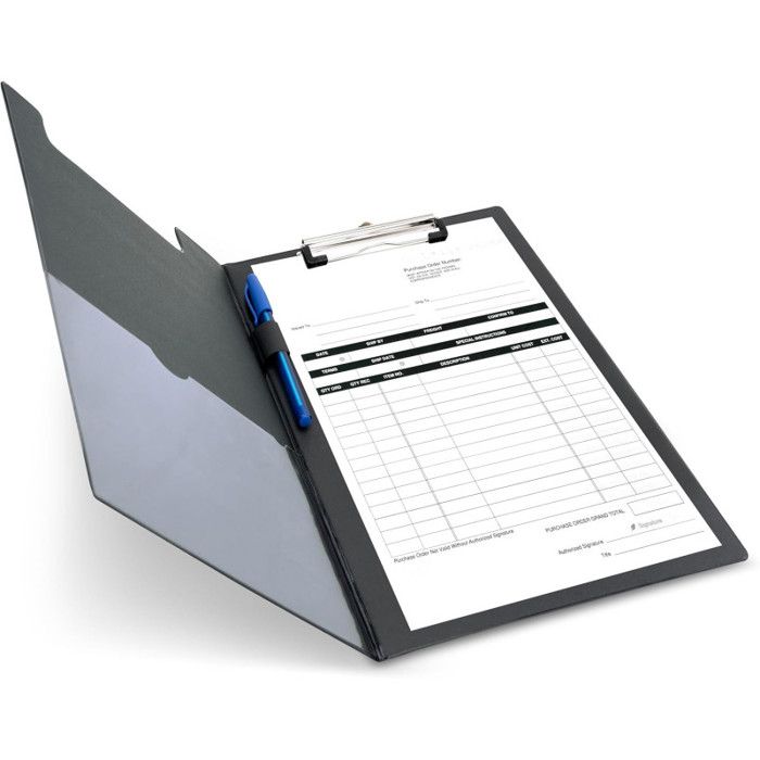 TOOGOO R Porte Bloc a Pince Ecritoire Planchette en Plastique Bleu pour Papier A4