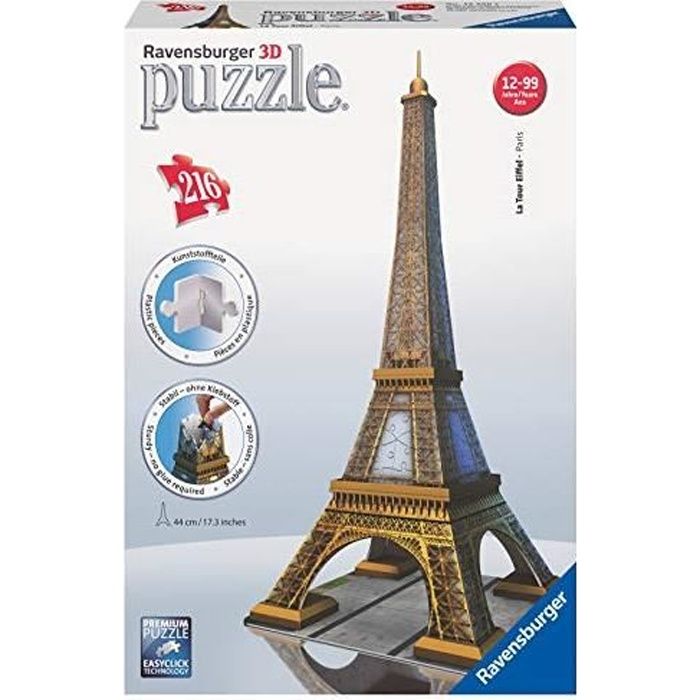 RAVENSBURGER  - Puzzle 3D - Building - Tour Eiffel - 12556 12556 