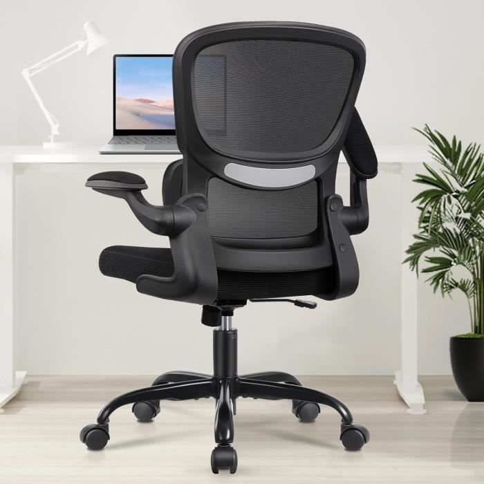 Chaise De Bureau Ergonomique En Maille Avec Support Lombaire Réglable