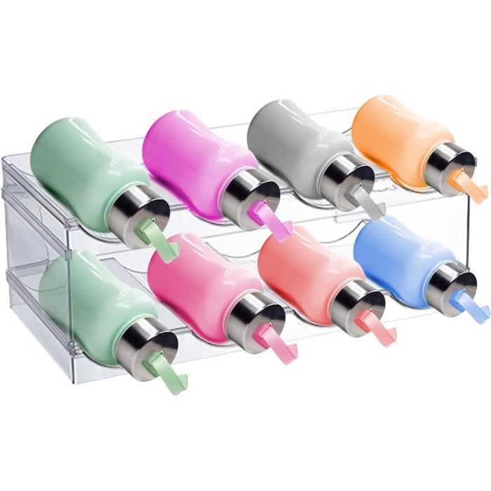 Porte-Bouteilles En Silicone (Lot De 2) - Pour Frigo & Rangement - Antidérapant, Pliable - Jusqu'à 15 Bouteilles