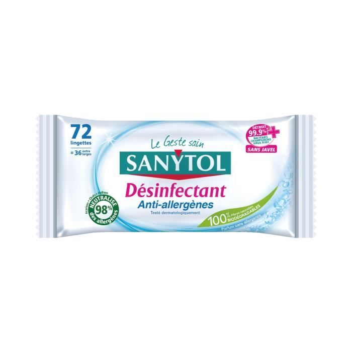 Purificateur d'air désinfectant surfaces & textiles anti-allergènes zestes d'agrumes Sanytol - Intermarché