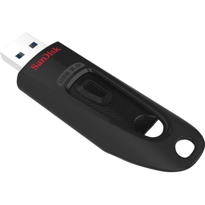 Clé USB - SANDISK - CRUZER ULTRA - 128 Go - USB 3.0 - Haute vitesse de transfert