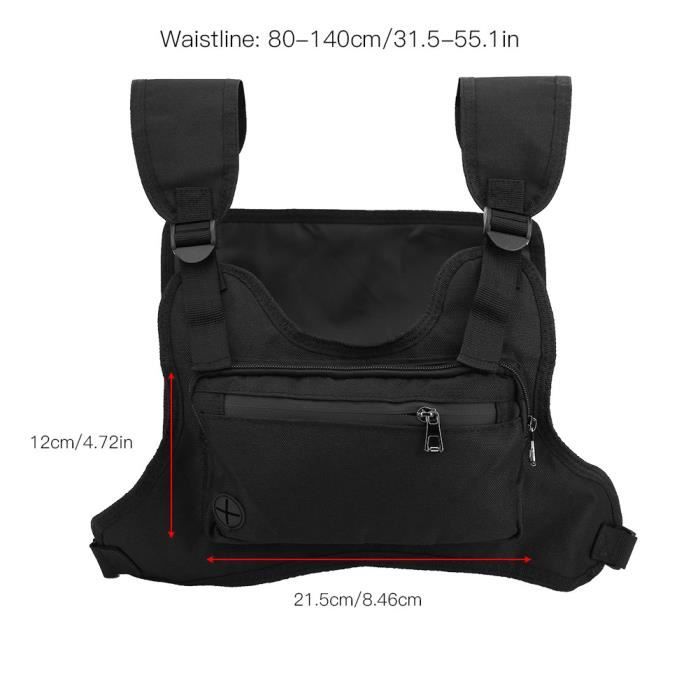 Qiilu Gilet de poitrine Sac de poitrine de sport extérieur hommes jeux Qiilu Gilet de poitrine Sac de poitrine de sport extérieur hommes jeux
