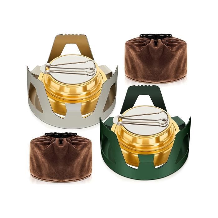 Keweis Mini réchaud à alcool portable ultra léger pour camping, randonnée, pique-nique Keweis Mini réchaud à alcool portable ultra léger pour camping, randonnée, pique-nique